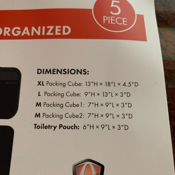 Travelers Choice 5 piece packing cubes NWT - Picture 10 of 11